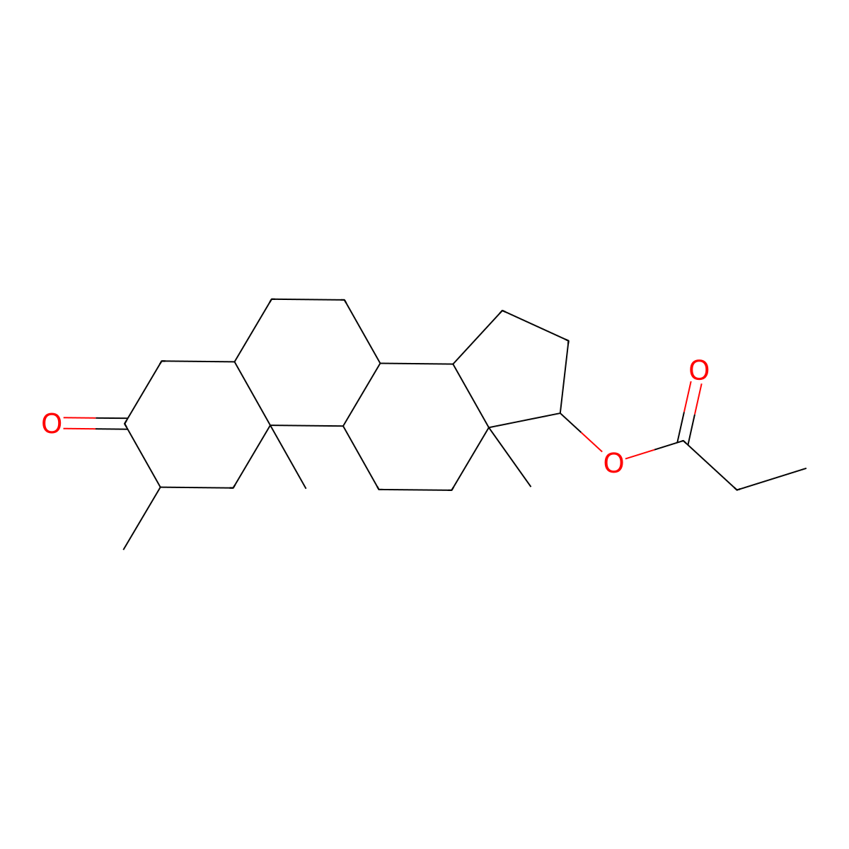 Dromostanolone Propionate molecular structure, CAS 521-12-0