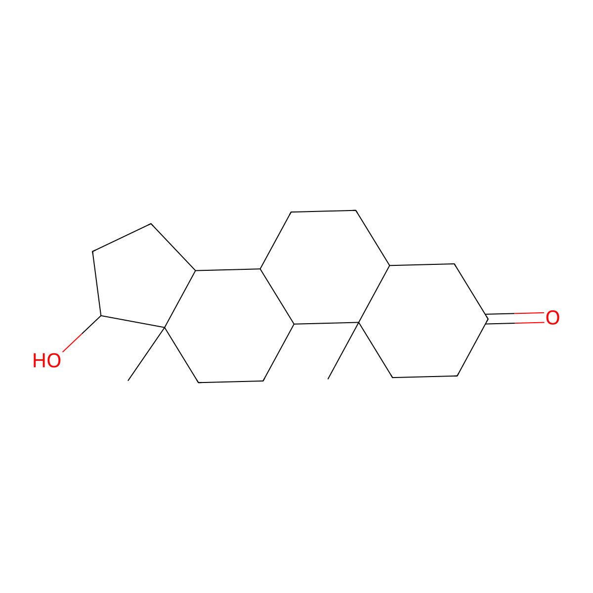 Dihydrotestosterone molecular structure, CAS 521-18-6