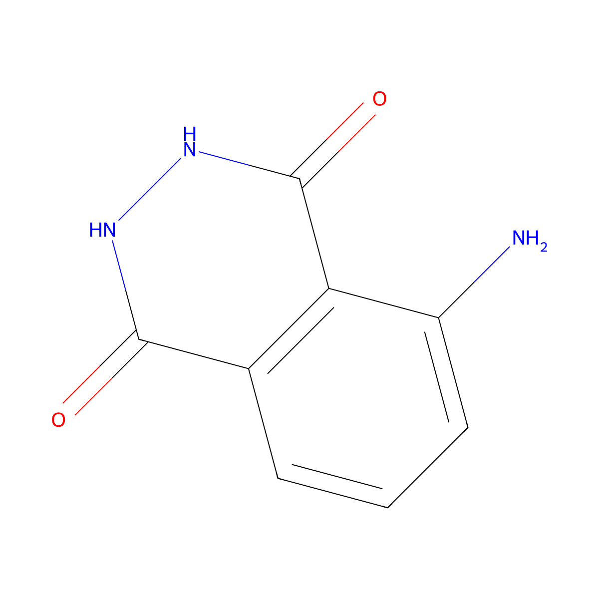 Luminol molecular structure, CAS 521-31-3