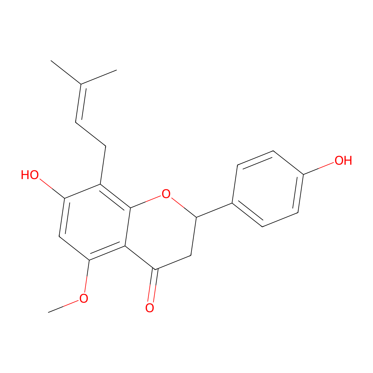 Isoxanthohumol molecular structure, CAS 521-48-2