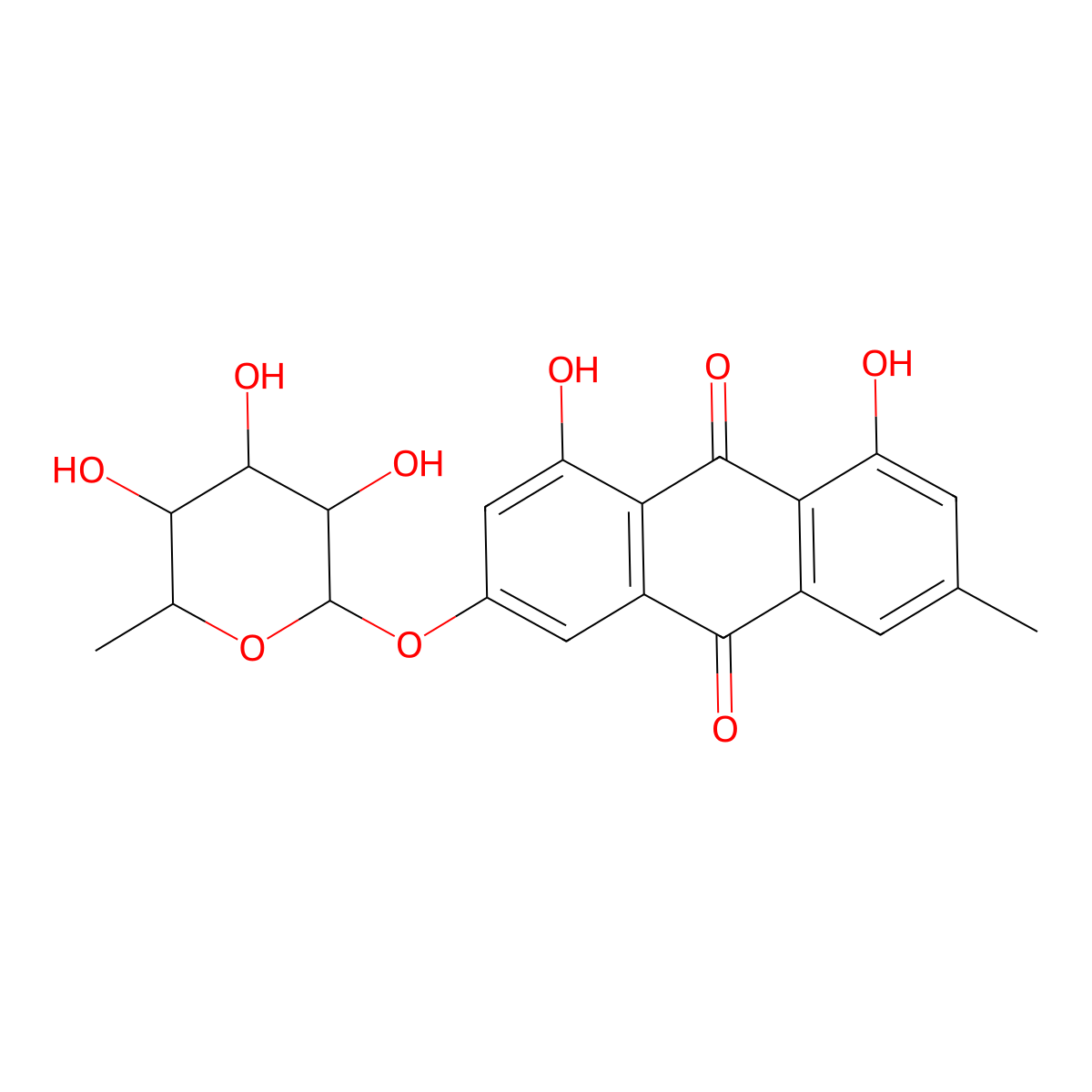 Frangulin A molecular structure, CAS 521-62-0