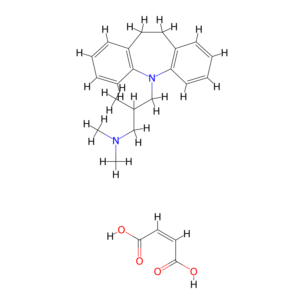 Trimipramine Maleate molecular structure, CAS 521-78-8
