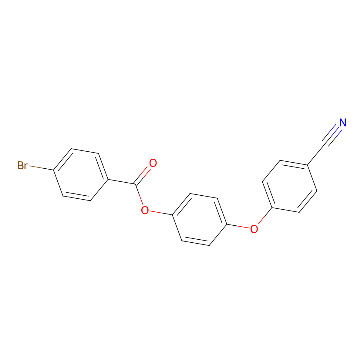 [4-(4-Cyanophenoxy)phenyl] 4-bromobenzoate molecular structure, CAS 5210-59-3