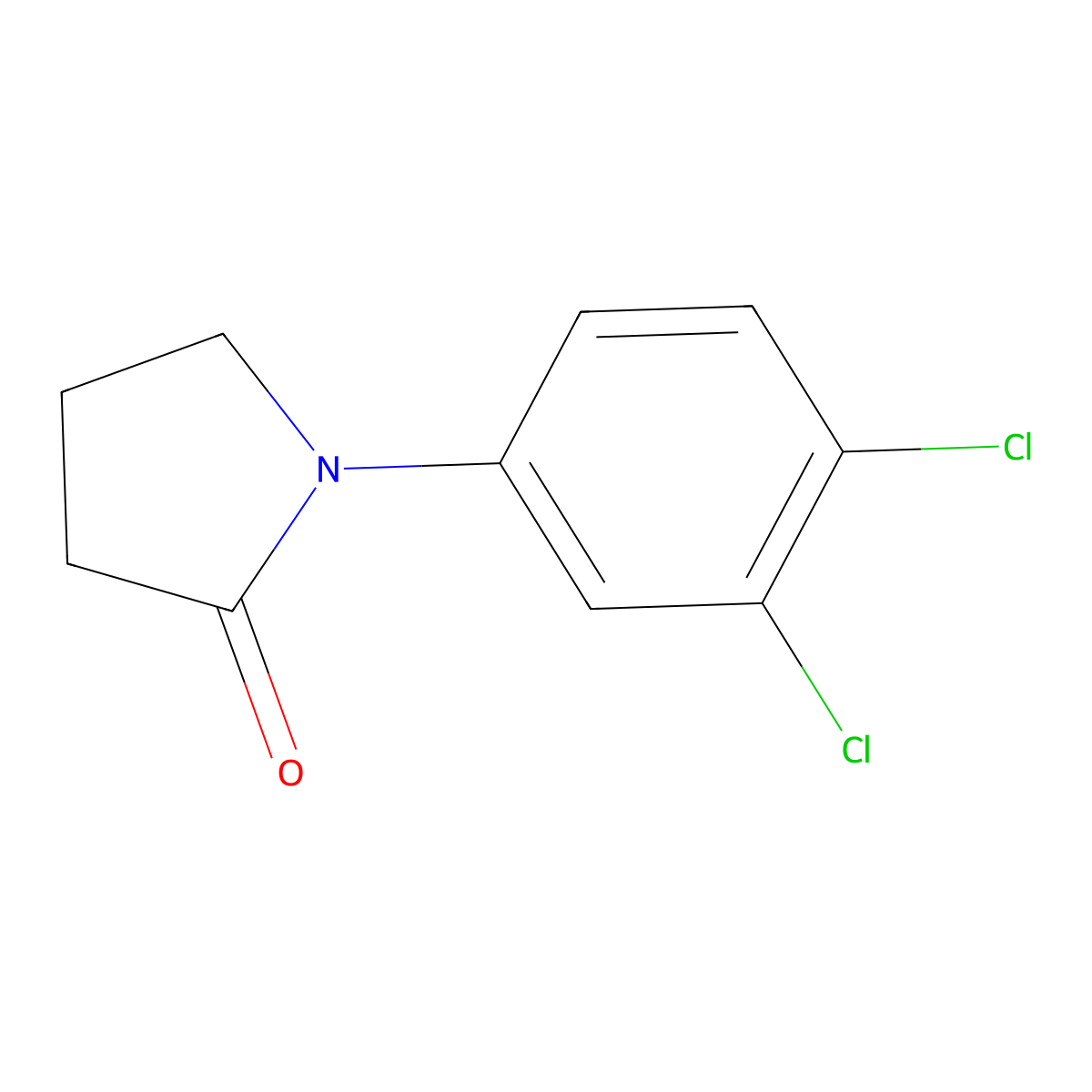 1-(3,4-Dichlorophenyl)pyrrolidin-2-one molecular structure, CAS 5210-95-7