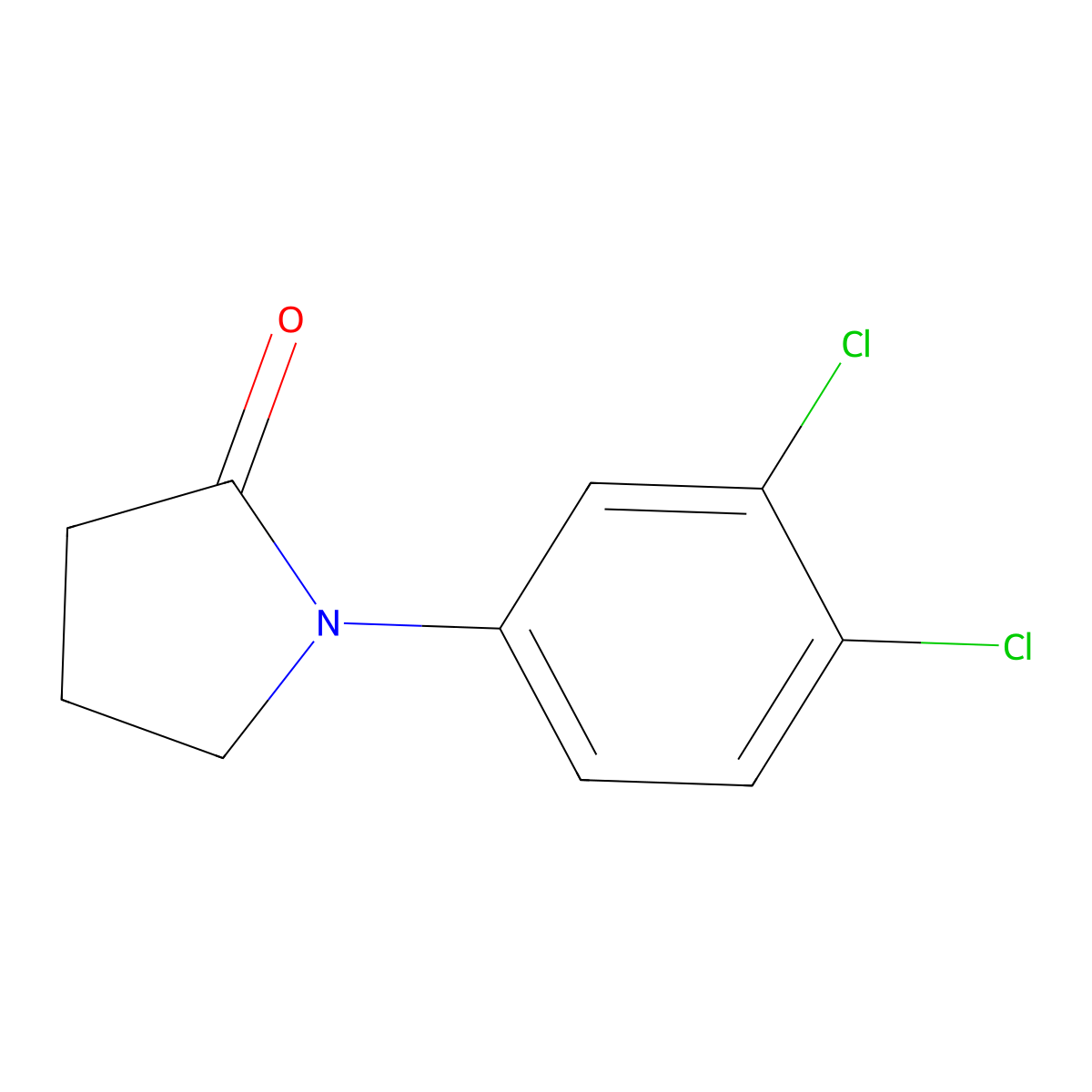 1-(3,4-Dichlorophenyl)pyrrolidin-2-one molecular structure, CAS 5210-95-7