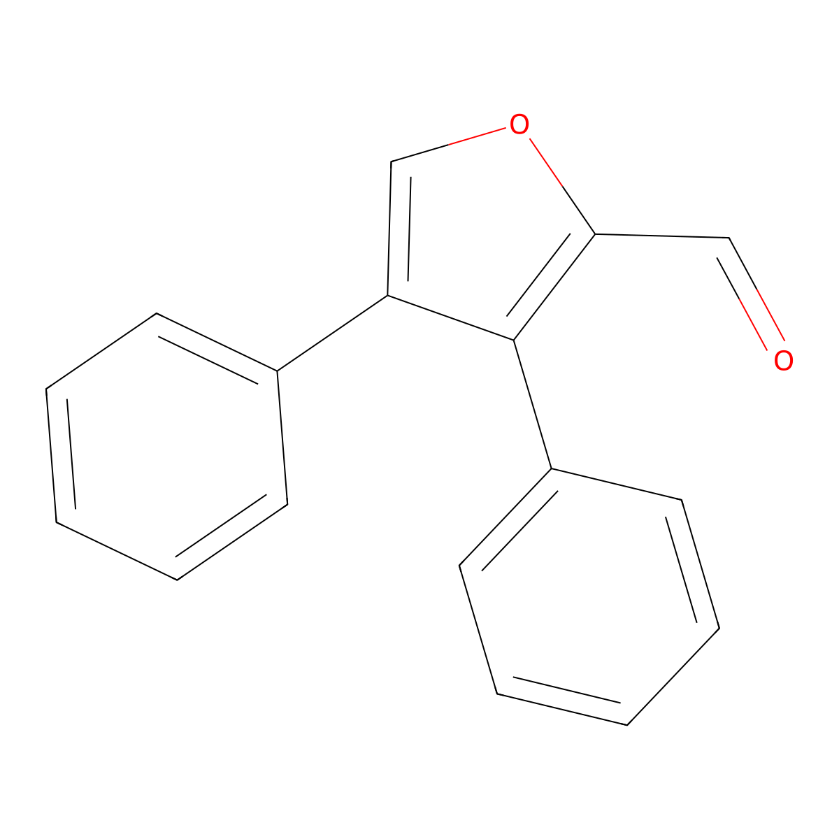 3,4-Diphenylfuran-2-carbaldehyde molecular structure, CAS 52101-33-4