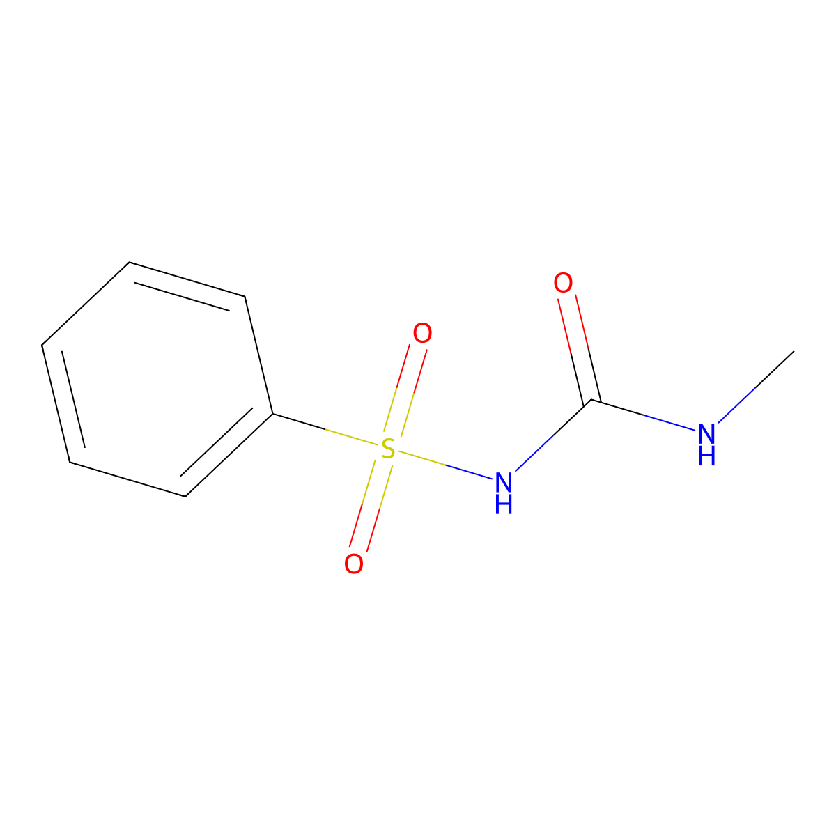 1-(Benzenesulfonyl)-3-methylurea molecular structure, CAS 52102-38-2