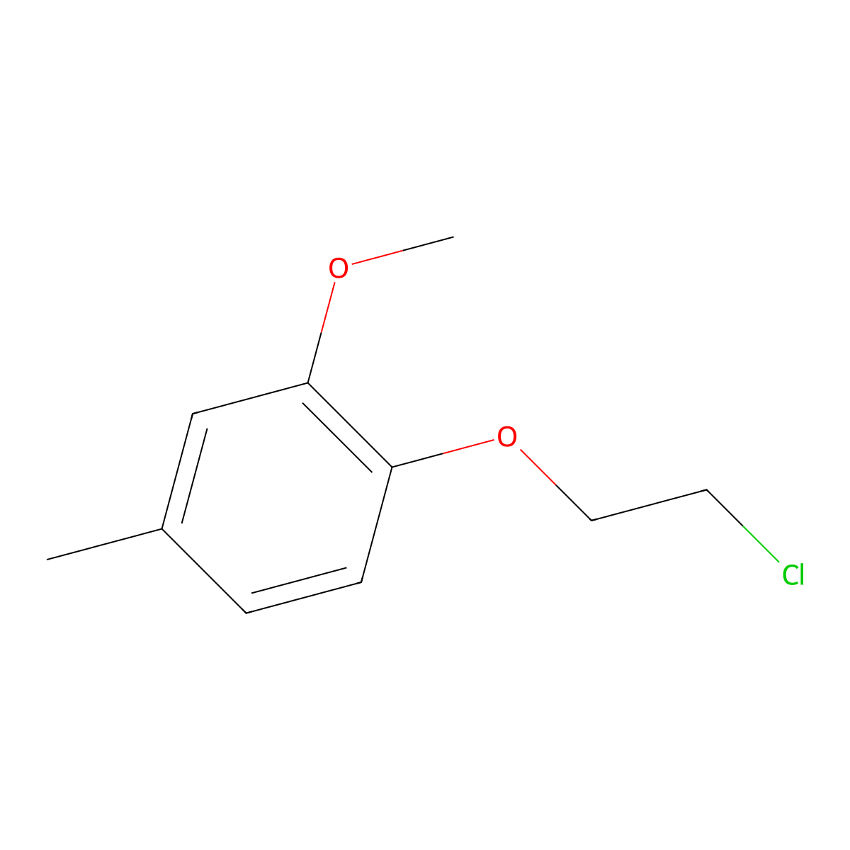 1-(2-Chloroethoxy)-2-methoxy-4-methylbenzene molecular structure, CAS 521061-61-0