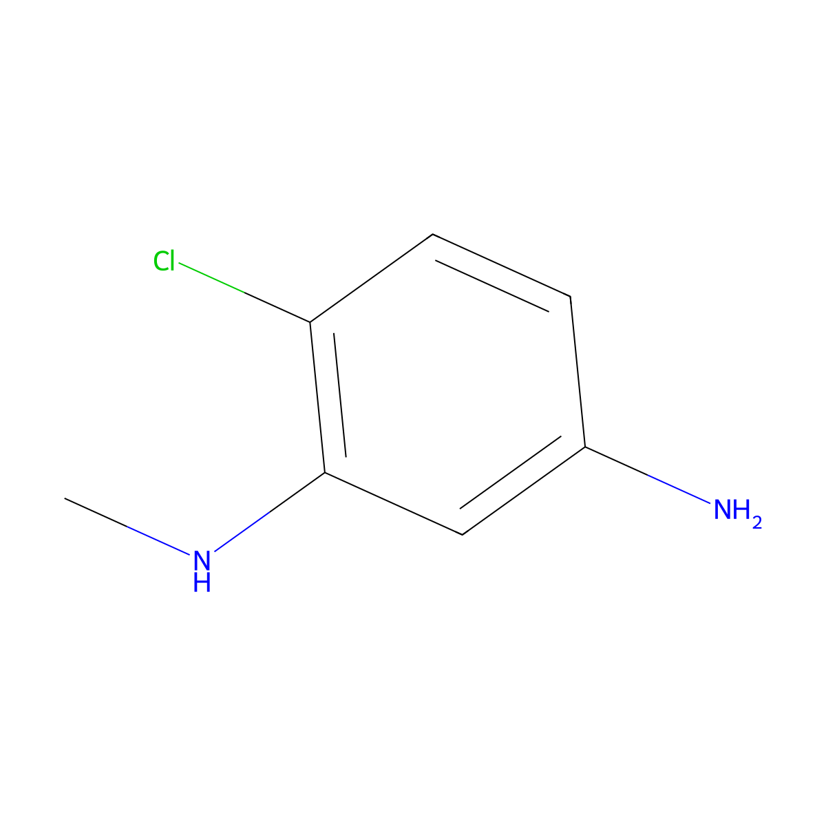 6-Chloro-1-n-methylbenzene-1,3-diamine molecular structure, CAS 521064-67-5