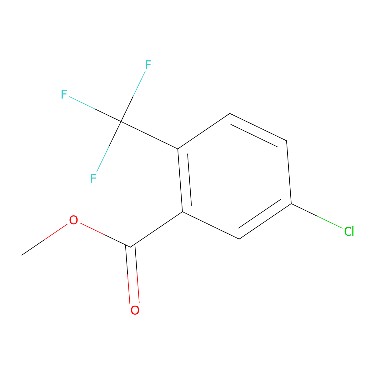 5-Chloro-2-(trifluoromethyl)benzoic acid methyl ester molecular structure, CAS 521064-74-4