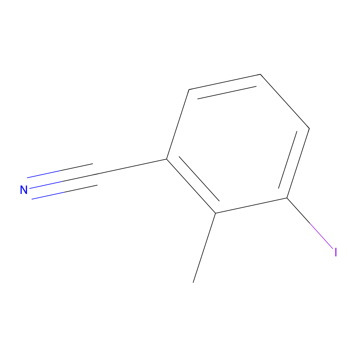 3-Iodo-2-methylbenzonitrile molecular structure, CAS 52107-66-1