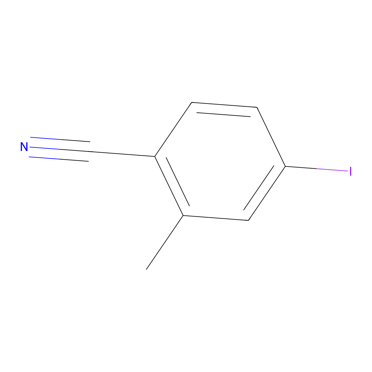 4-Iodo-2-methylbenzonitrile molecular structure, CAS 52107-67-2