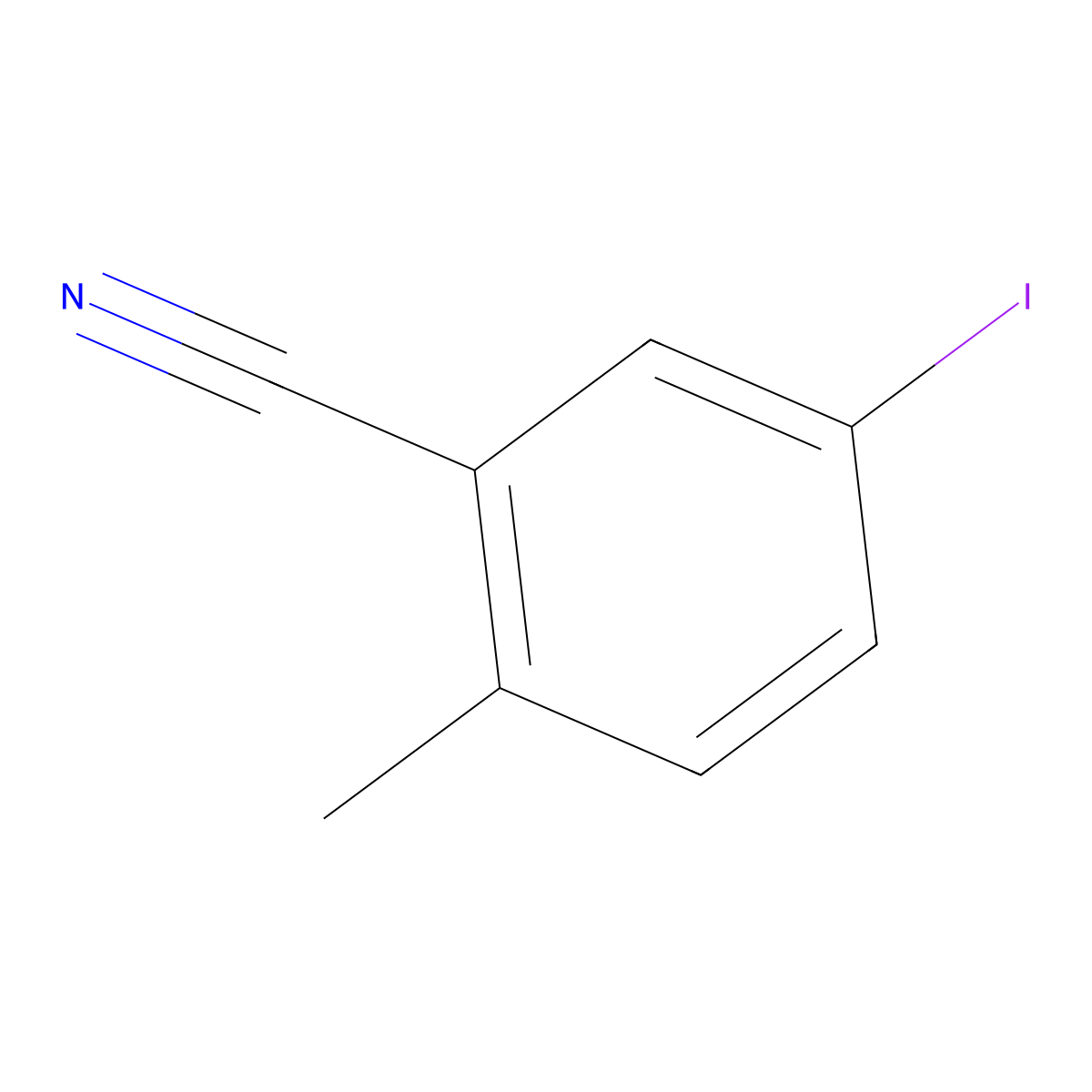 5-Iodo-2-methylbenzonitrile molecular structure, CAS 52107-68-3