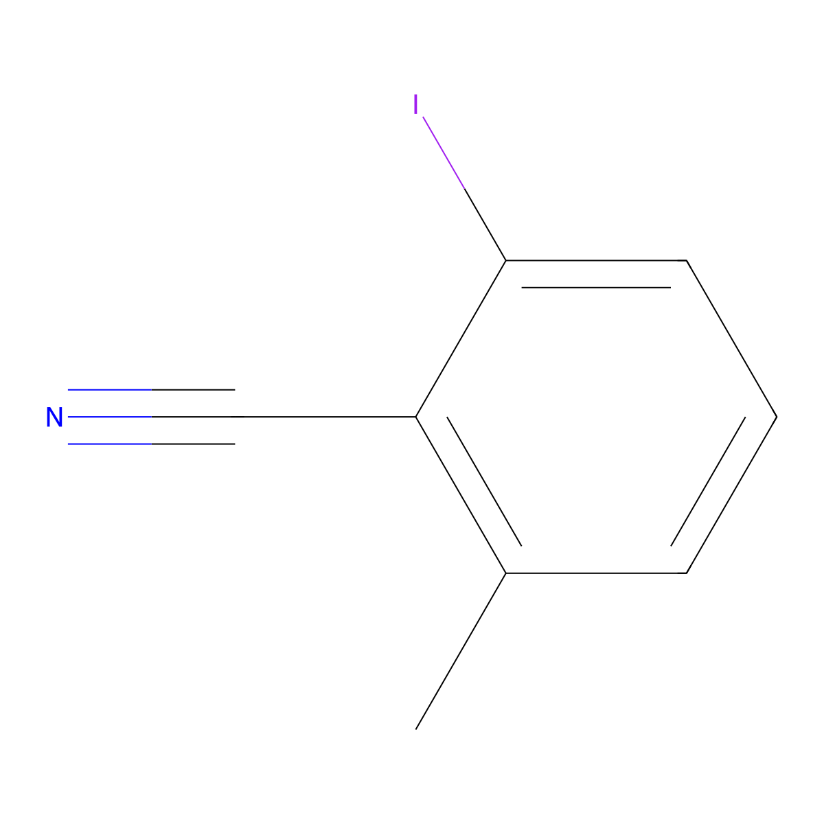 2-Iodo-6-methylbenzonitrile molecular structure, CAS 52107-69-4