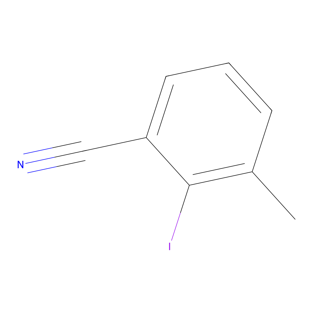 2-Iodo-3-methylbenzonitrile molecular structure, CAS 52107-70-7
