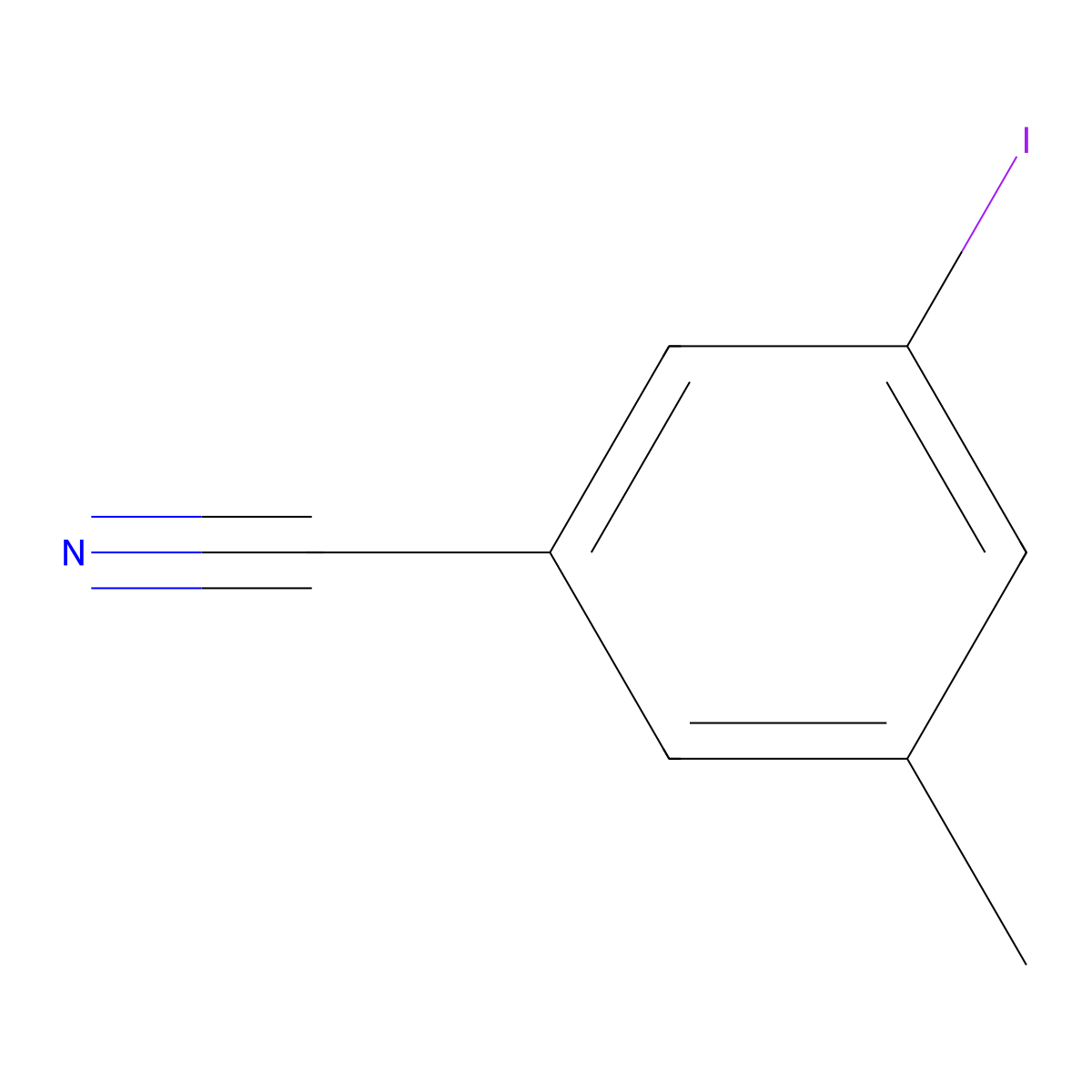 3-Iodo-5-methylbenzonitrile molecular structure, CAS 52107-71-8
