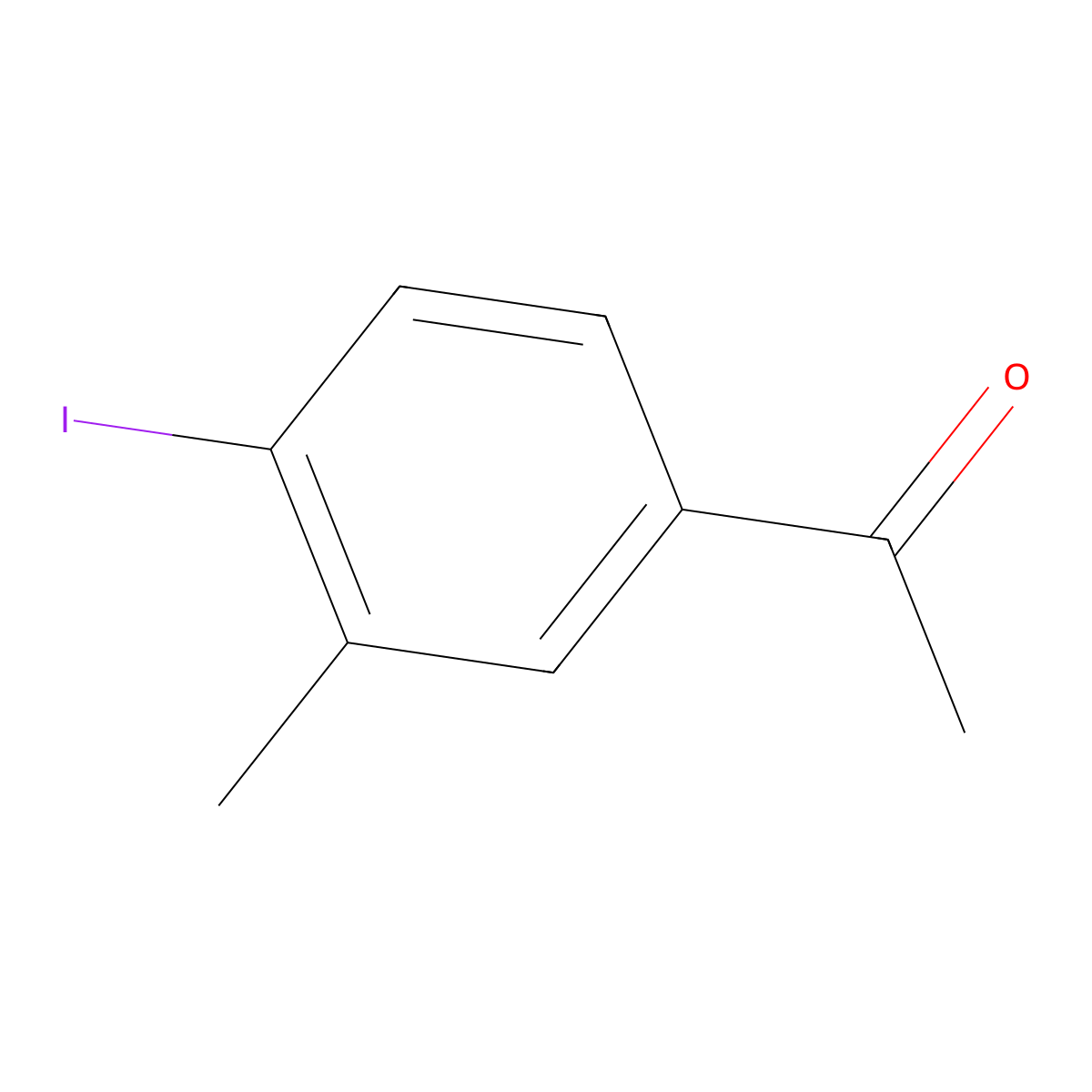 1-(4-Iodo-3-methylphenyl)ethan-1-one molecular structure, CAS 52107-80-9