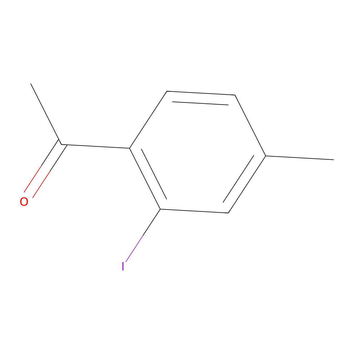 1-(2-Iodo-4-methylphenyl)ethanone molecular structure, CAS 52107-83-2