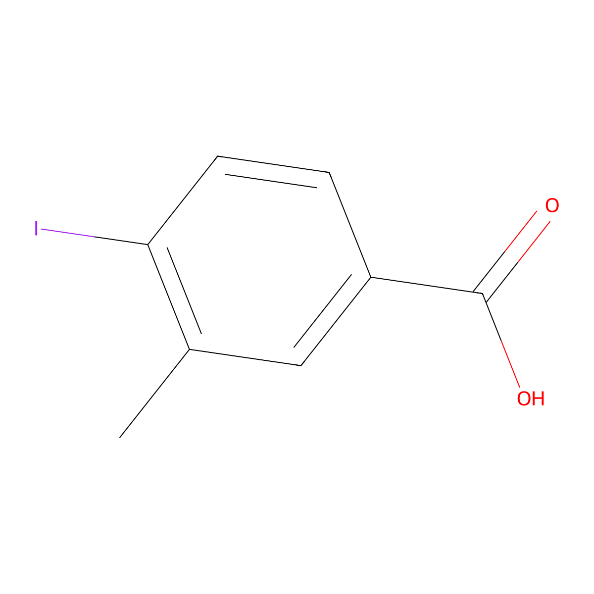 4-Iodo-3-methylbenzoic acid molecular structure, CAS 52107-87-6