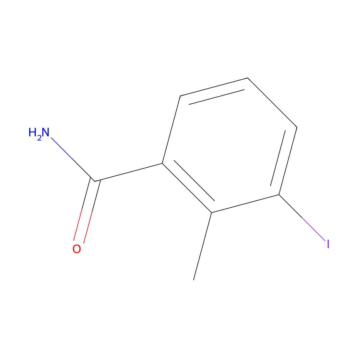 3-Iodo-2-methylbenzamide molecular structure, CAS 52107-88-7