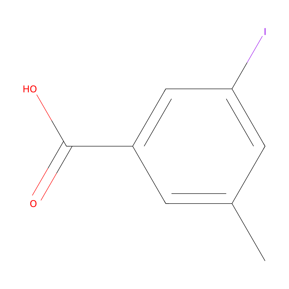 3-Iodo-5-methylbenzoic acid molecular structure, CAS 52107-90-1