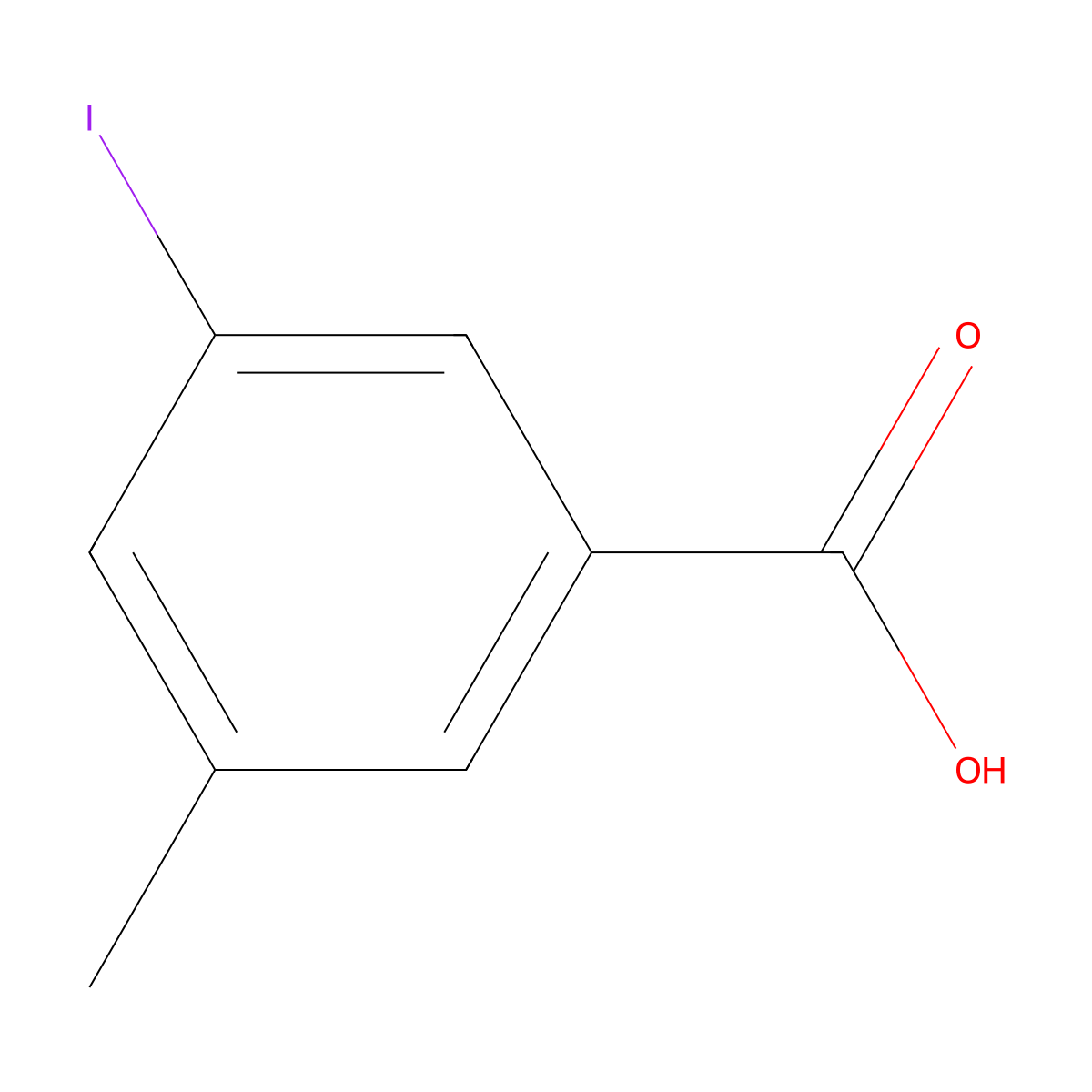 3-Iodo-5-methylbenzoic acid molecular structure, CAS 52107-90-1