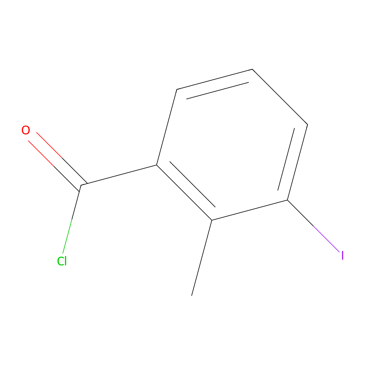 3-Iodo-2-methylbenzoyl chloride molecular structure, CAS 52107-91-2