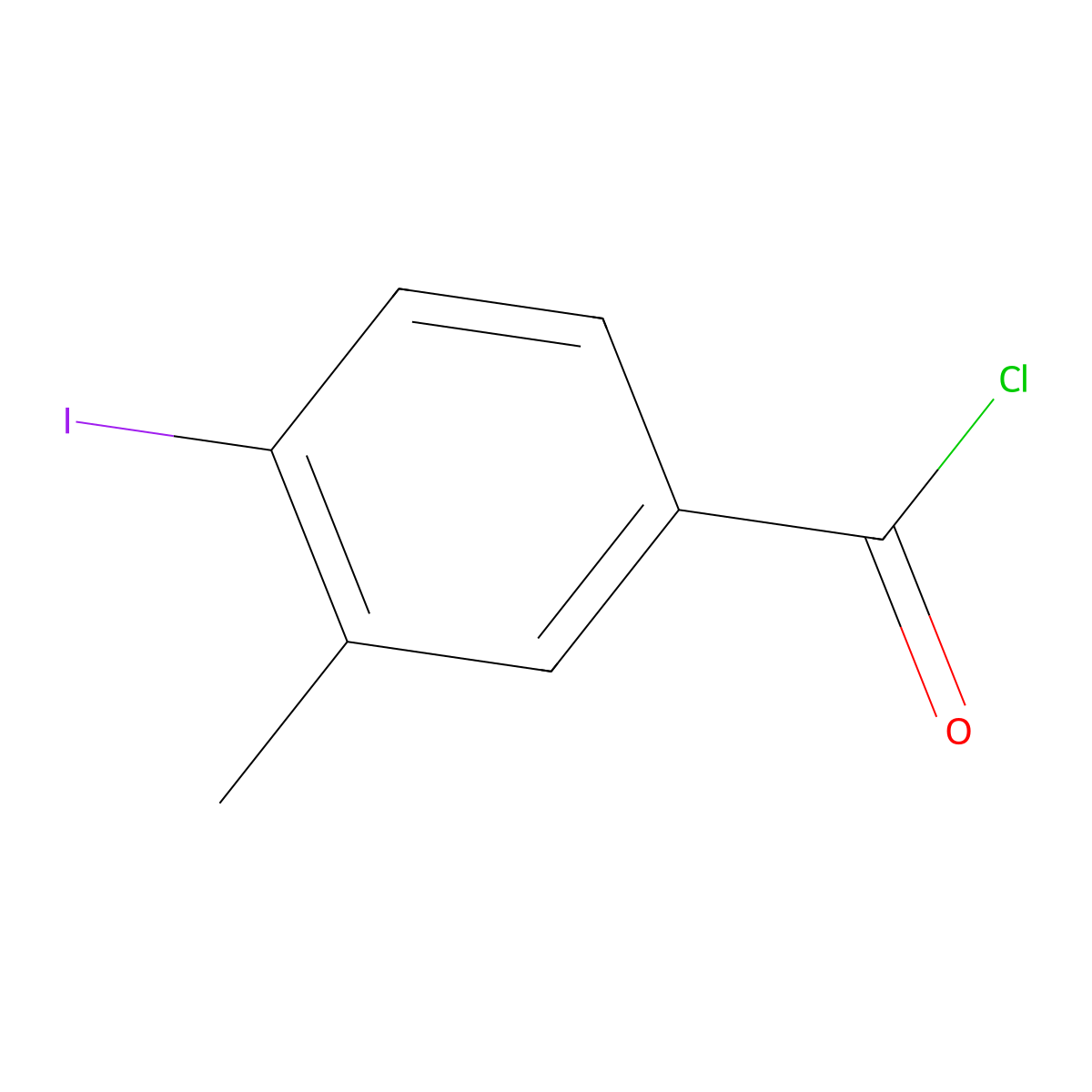 4-Iodo-3-methylbenzoyl chloride molecular structure, CAS 52107-94-5