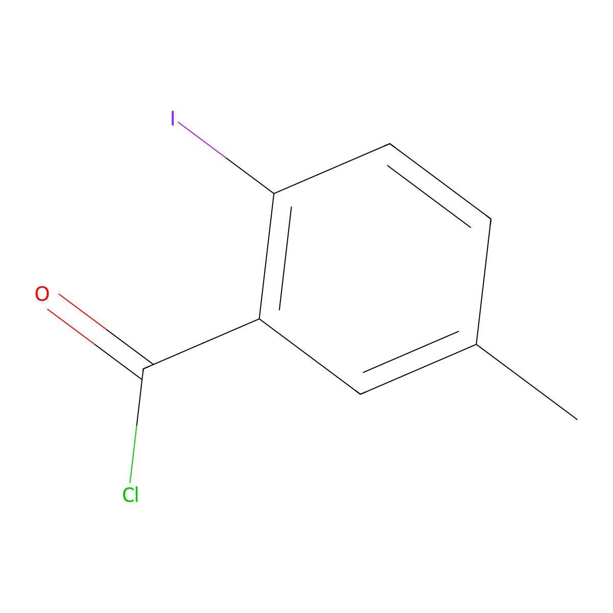 2-Iodo-5-methylbenzoyl chloride molecular structure, CAS 52107-96-7