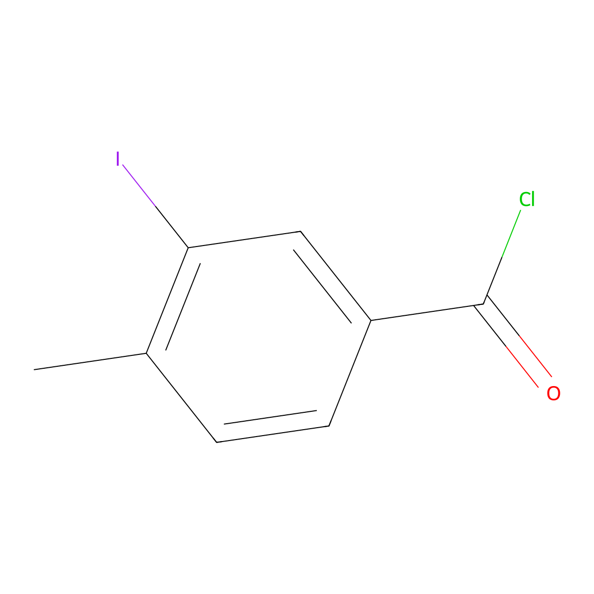3-Iodo-4-methylbenzoyl chloride molecular structure, CAS 52107-98-9