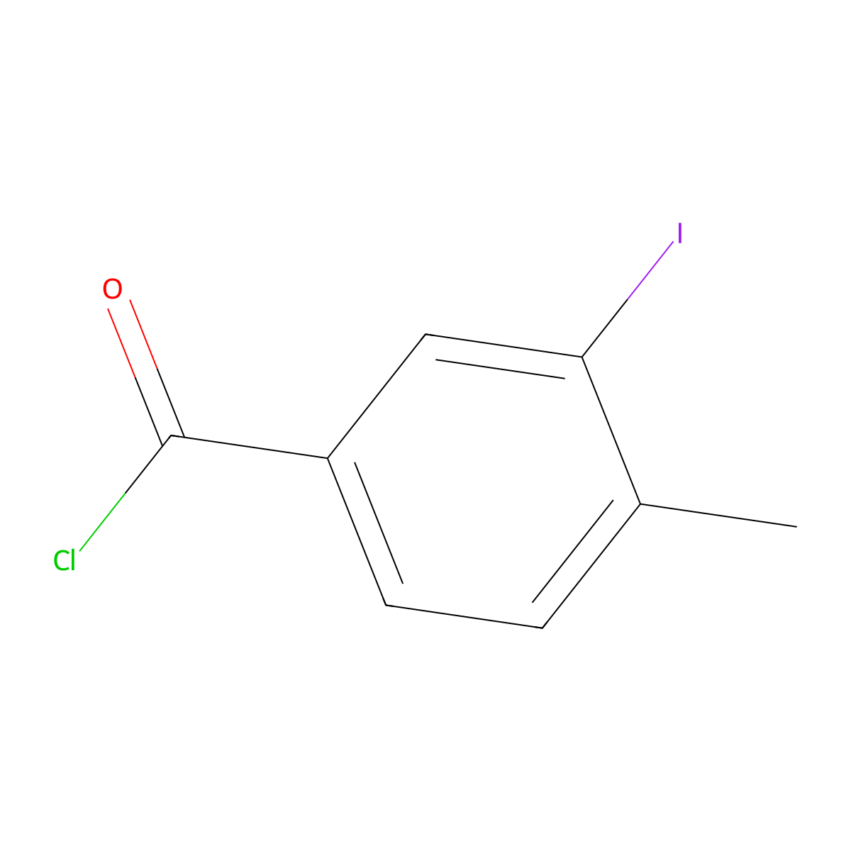 3-Iodo-4-methylbenzoyl chloride molecular structure, CAS 52107-98-9