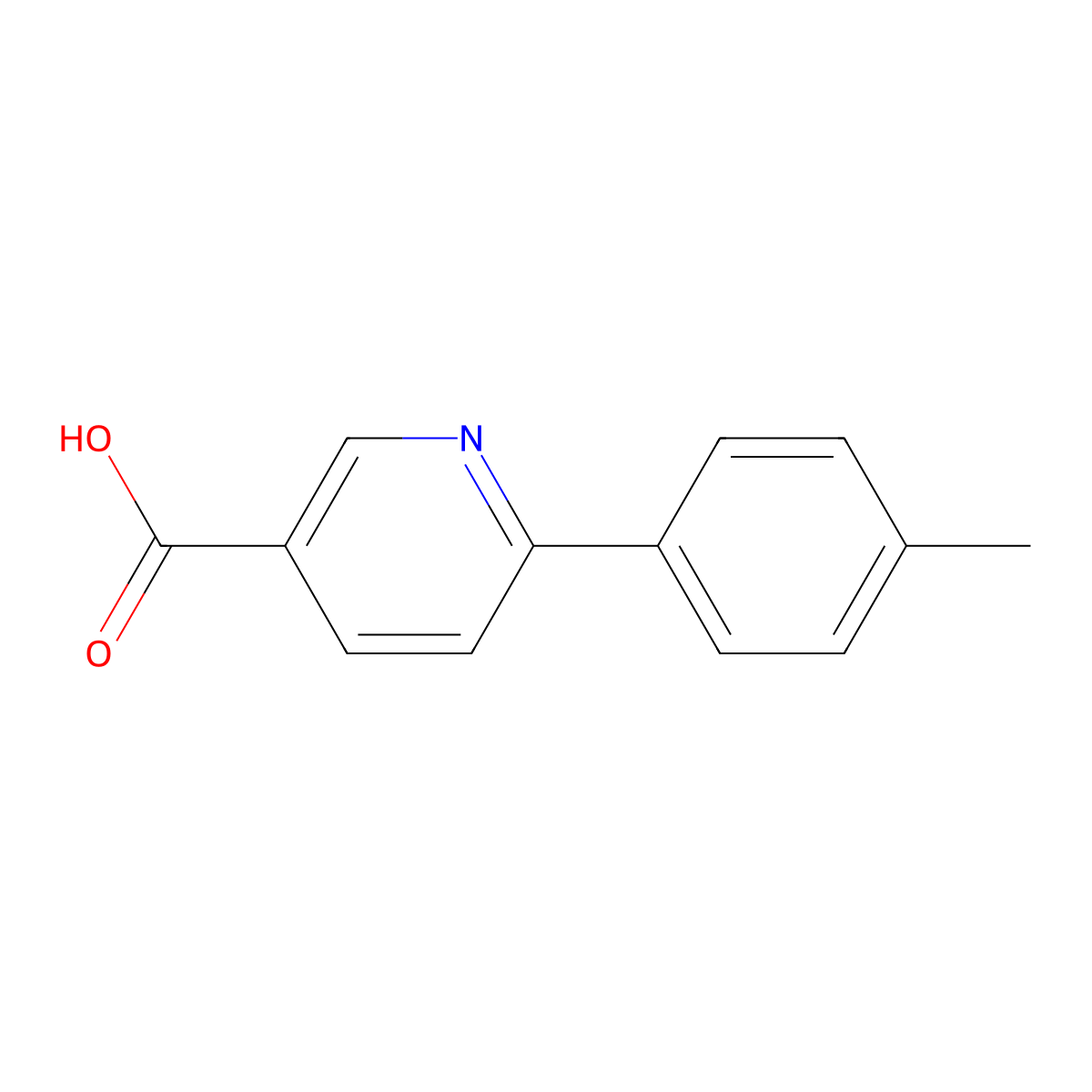 6-(p-Tolyl)nicotinic acid molecular structure, CAS 521074-77-1
