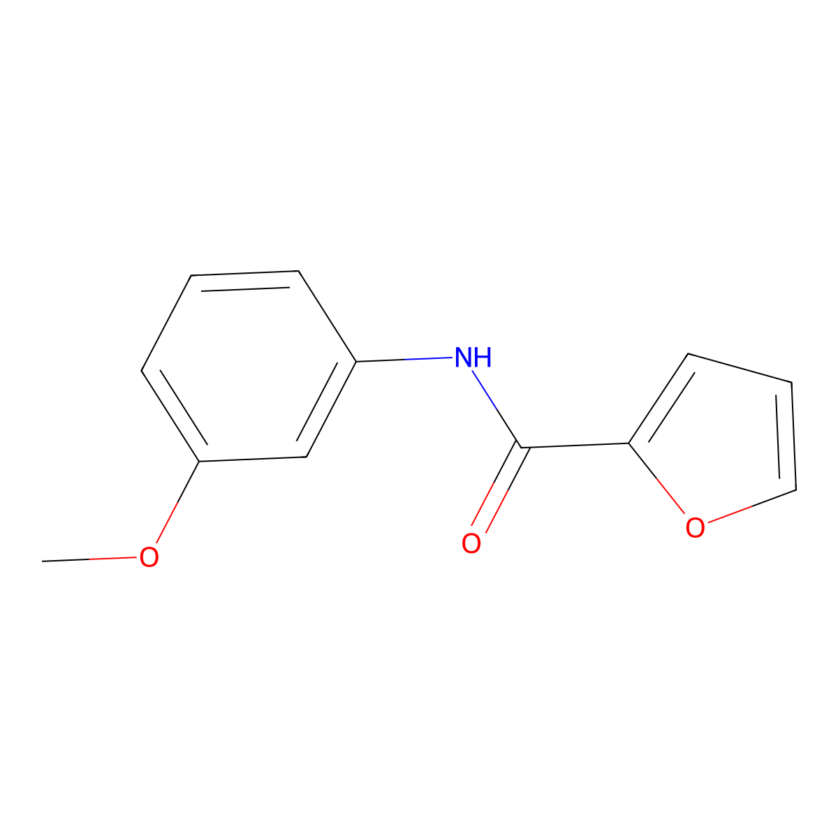 N-(3-methoxyphenyl)furan-2-carboxamide molecular structure, CAS 52109-84-9