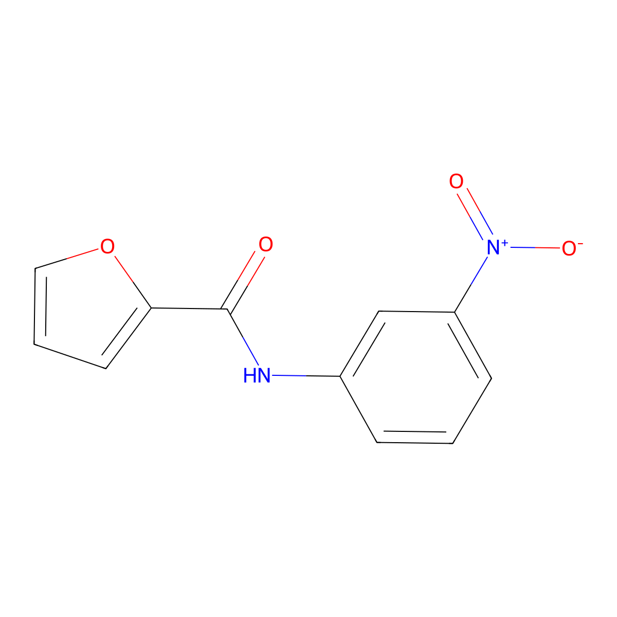 N-(3-nitrophenyl)furan-2-carboxamide molecular structure, CAS 52109-85-0