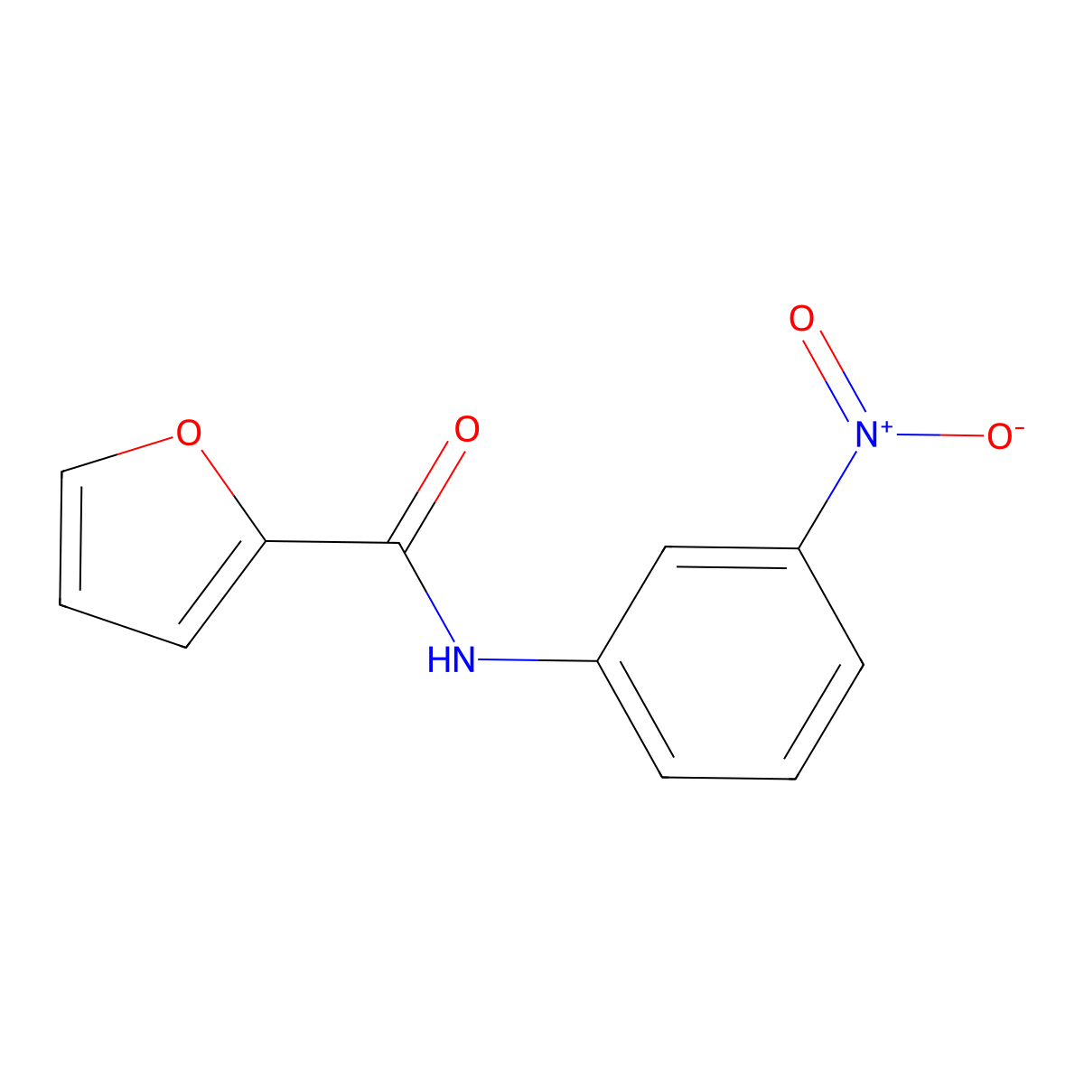 N-(3-nitrophenyl)furan-2-carboxamide molecular structure, CAS 52109-85-0