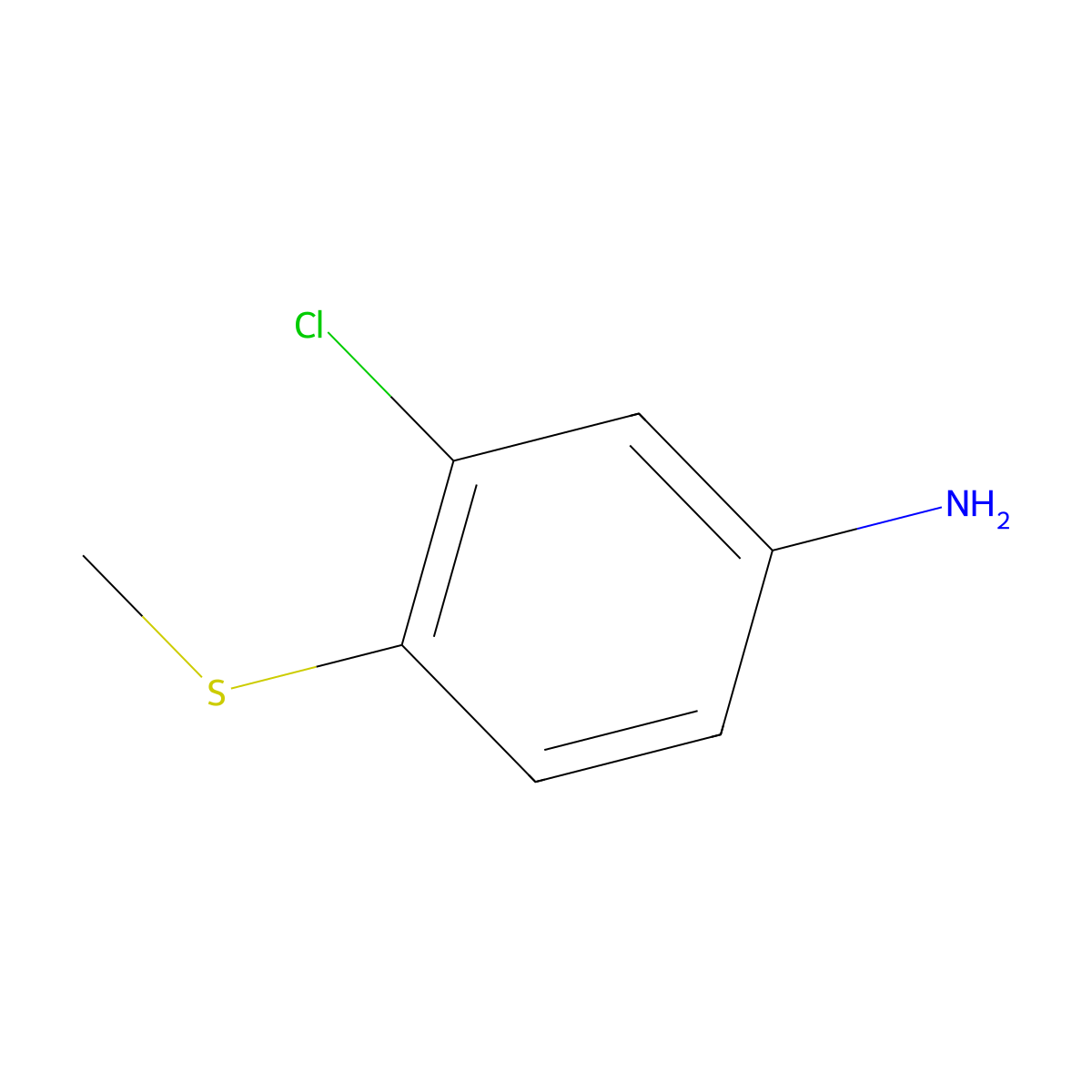 3-Chloro-4-(methylthio)aniline molecular structure, CAS 5211-01-8