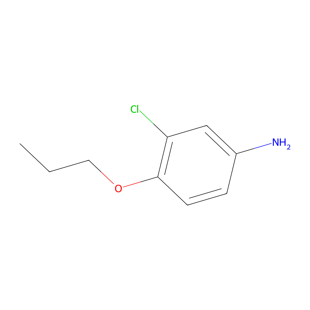 3-Chloro-4-propoxybenzenamine molecular structure, CAS 5211-03-0