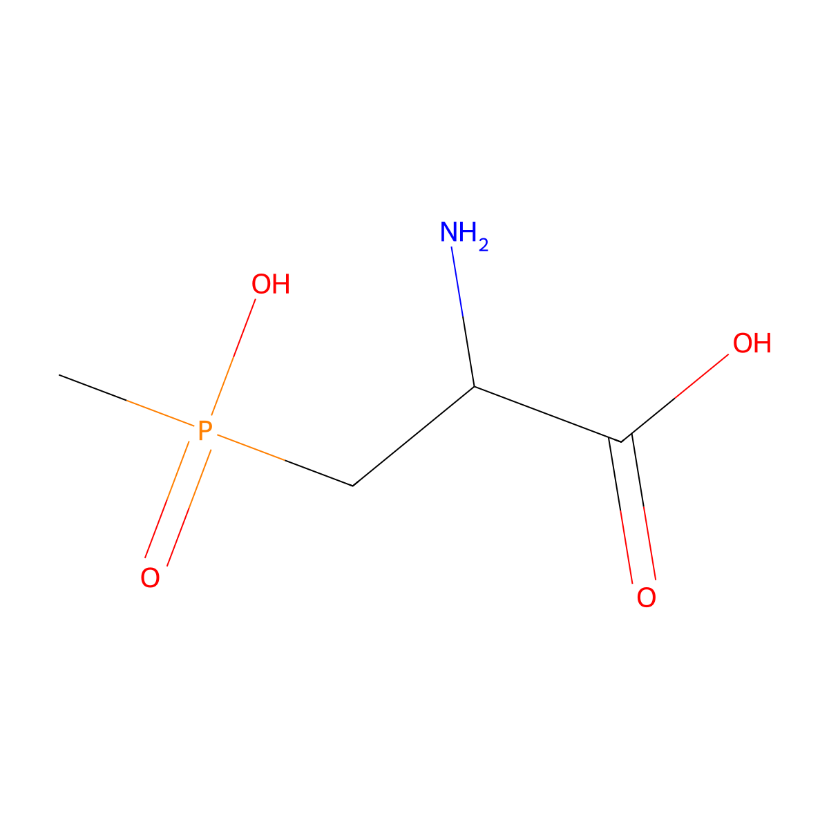 2-Amino-3-[hydroxy(methyl)phosphoryl]propanoic acid molecular structure, CAS 52112-12-6