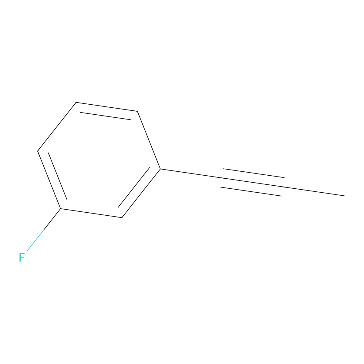 1-Fluoro-3-(prop-1-yn-1-yl)benzene molecular structure, CAS 52112-24-0