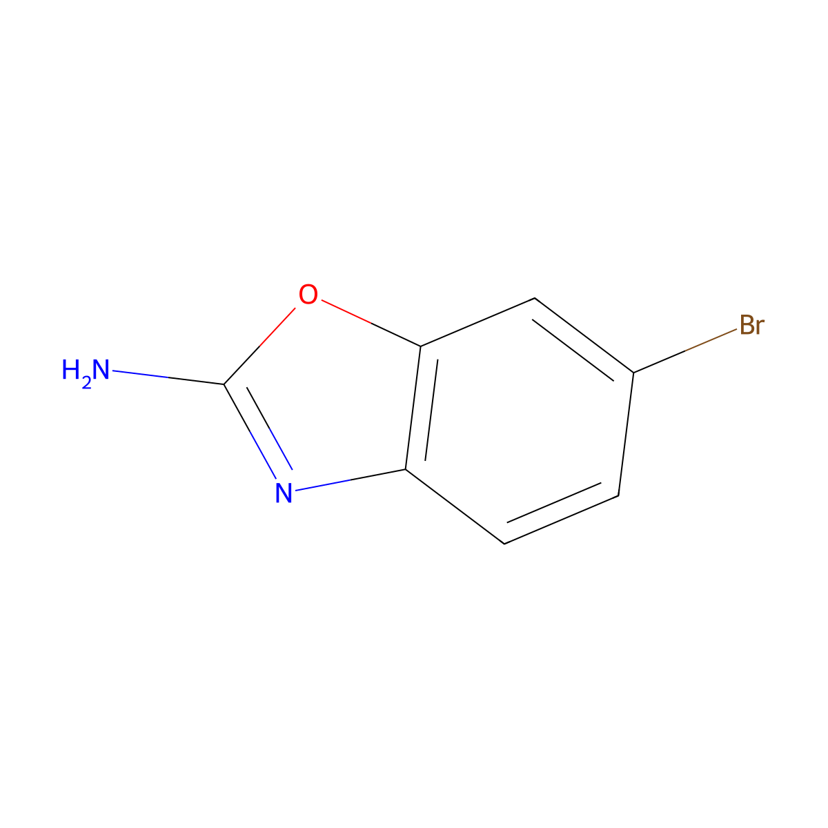 Benzoxazole, 2-amino-6-bromo- molecular structure, CAS 52112-66-0