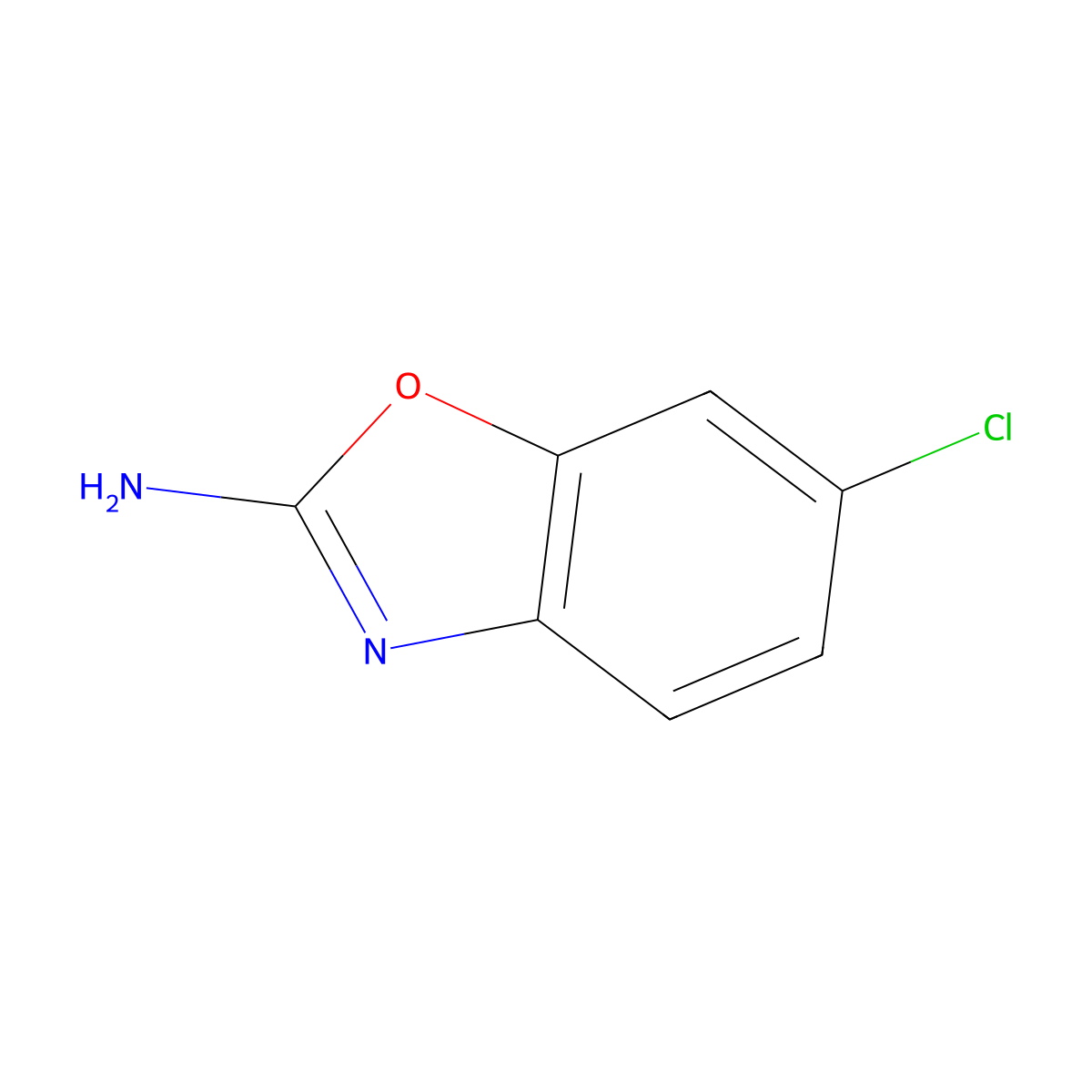 Benzoxazole, 2-amino-6-chloro- molecular structure, CAS 52112-68-2