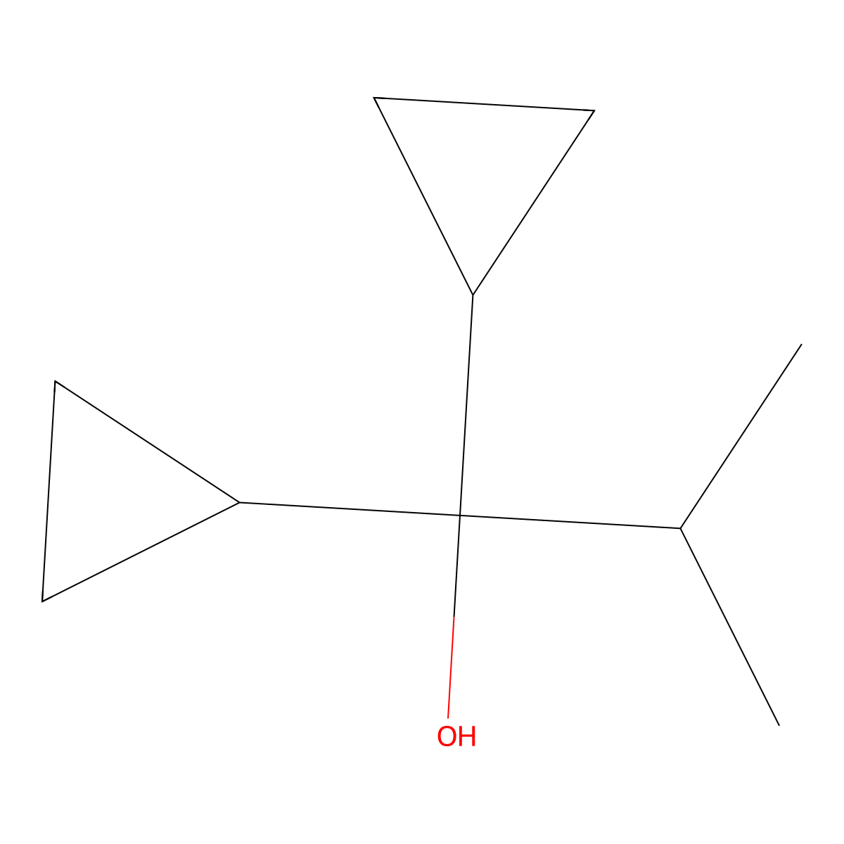 1,1-Dicyclopropyl-2-methylpropan-1-ol molecular structure, CAS 52114-62-2