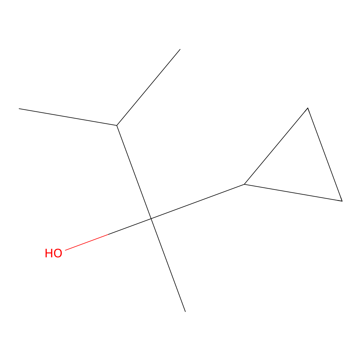 2-Cyclopropyl-3-methylbutan-2-ol molecular structure, CAS 52114-69-9