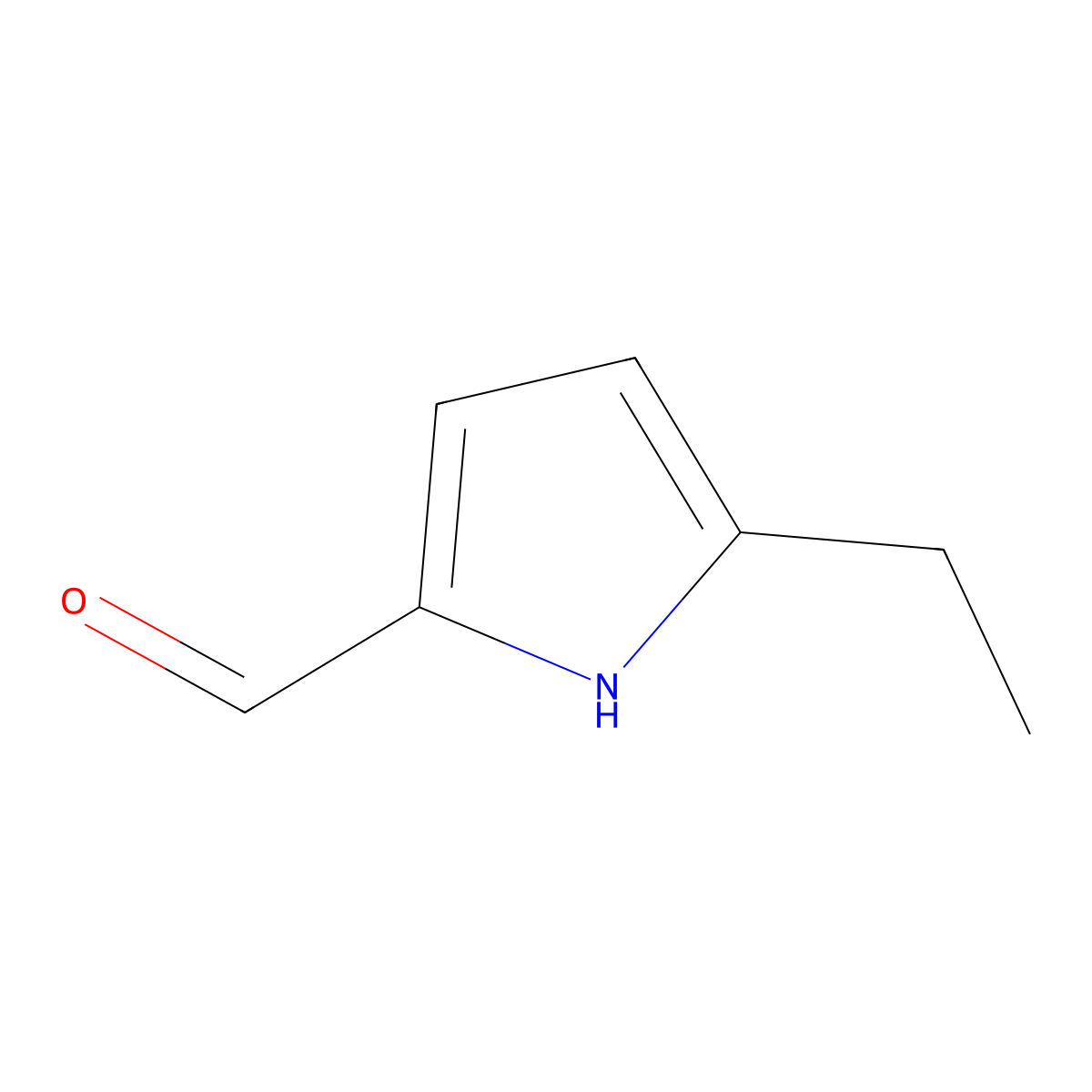 5-ethyl-1H-pyrrole-2-carbaldehyde molecular structure, CAS 52115-68-1