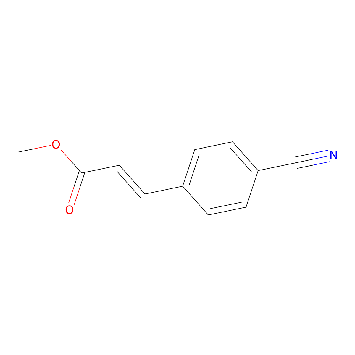 methyl (E)-3-(4-cyanophenyl)prop-2-enoate molecular structure, CAS 52116-83-3