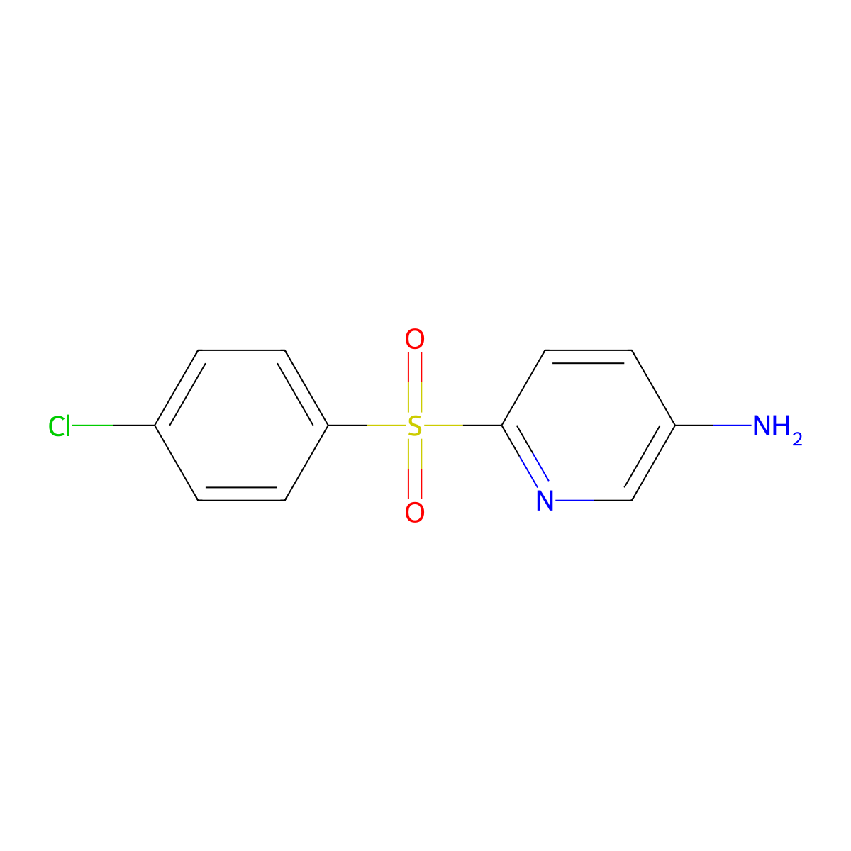 6-(4-Chlorobenzene-1-sulfonyl)pyridin-3-amine molecular structure, CAS 52117-91-6