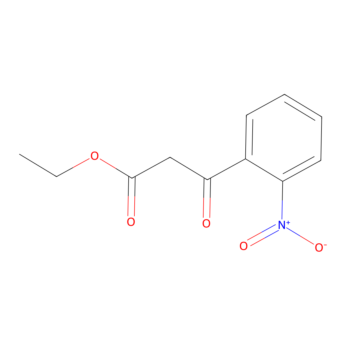 Ethyl 2-nitro-beta-oxobenzenepropanoate molecular structure, CAS 52119-39-8