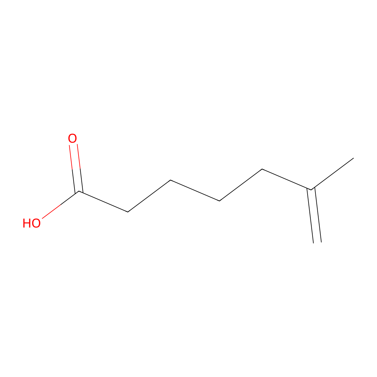 6-Methyl-6-heptenoic acid molecular structure, CAS 5212-67-9