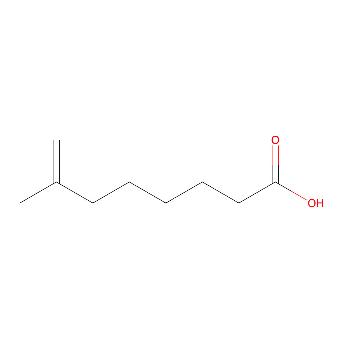7-Methyl-7-octenoic acid molecular structure, CAS 5212-71-5