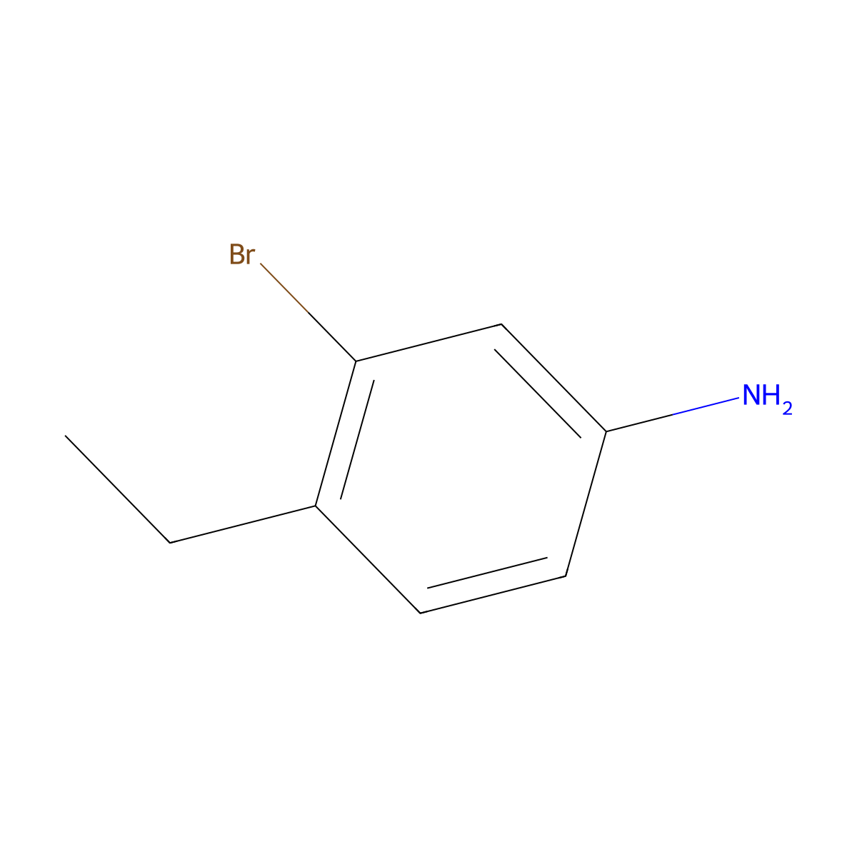 3-Bromo-4-ethylaniline molecular structure, CAS 52121-36-5